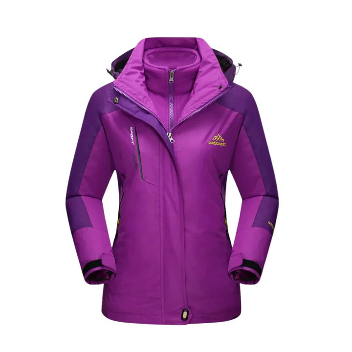 Damen 3-Teiliges Skijacken Set mit Innenjacke und Kapuze-Women Outerwear-Alpenkind