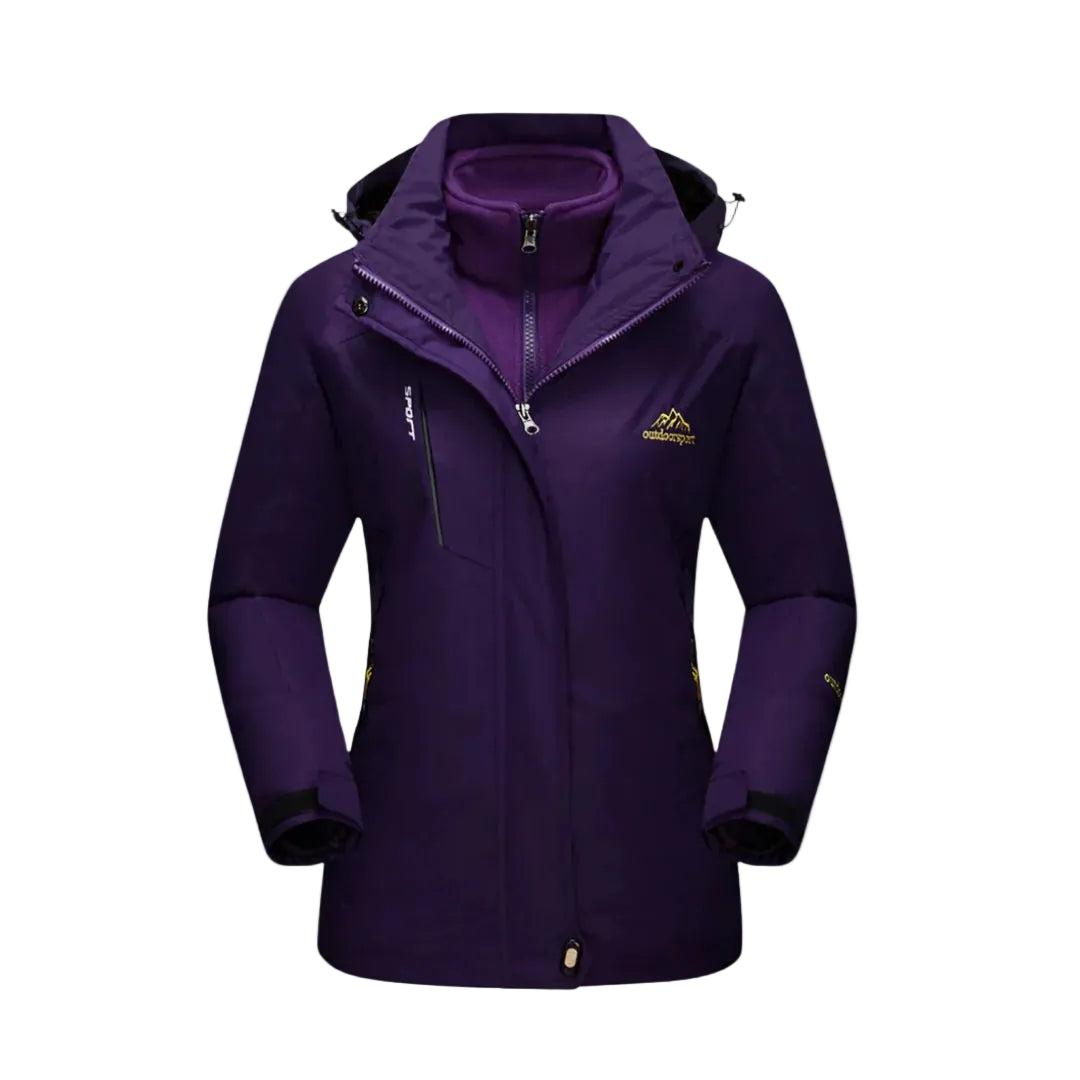 Damen 3-Teiliges Skijacken Set mit Innenjacke und Kapuze-Women Outerwear-Alpenkind