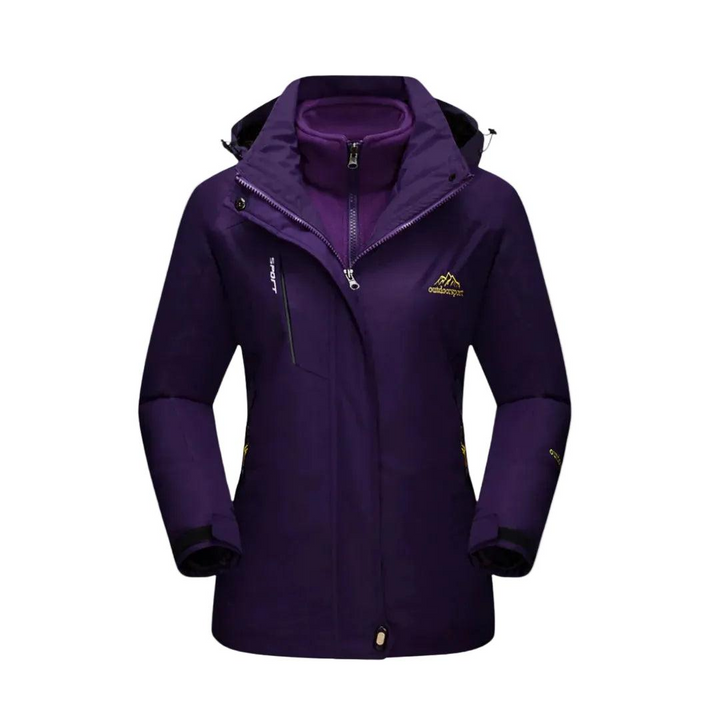 Damen 3-Teiliges Skijacken Set mit Innenjacke und Kapuze-Women Outerwear-Alpenkind