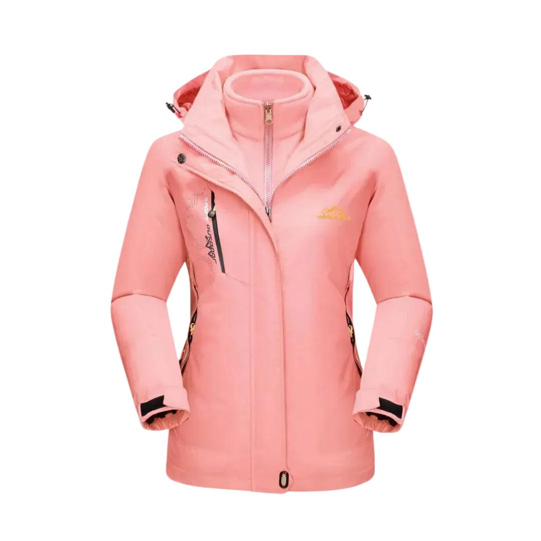 Damen 3-Teiliges Skijacken Set mit Innenjacke und Kapuze-Women Outerwear-Alpenkind