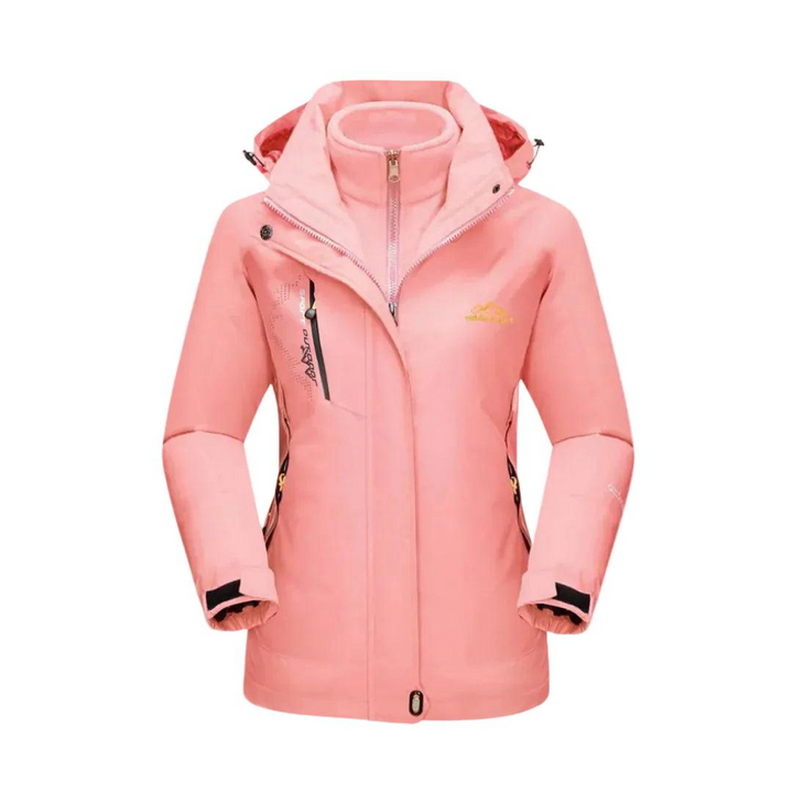 Damen 3-Teiliges Skijacken Set mit Innenjacke und Kapuze-Women Outerwear-Alpenkind