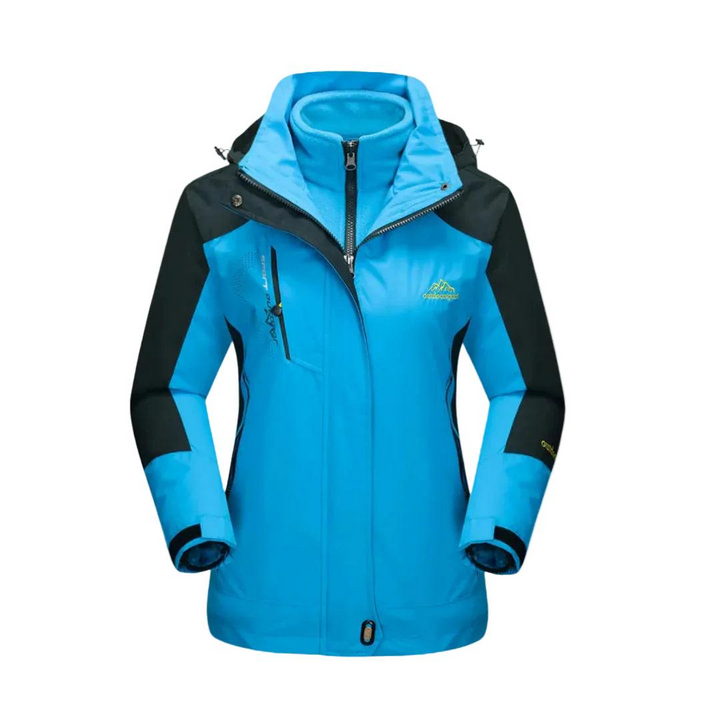Damen 3-Teiliges Skijacken Set mit Innenjacke und Kapuze-Women Outerwear-Alpenkind