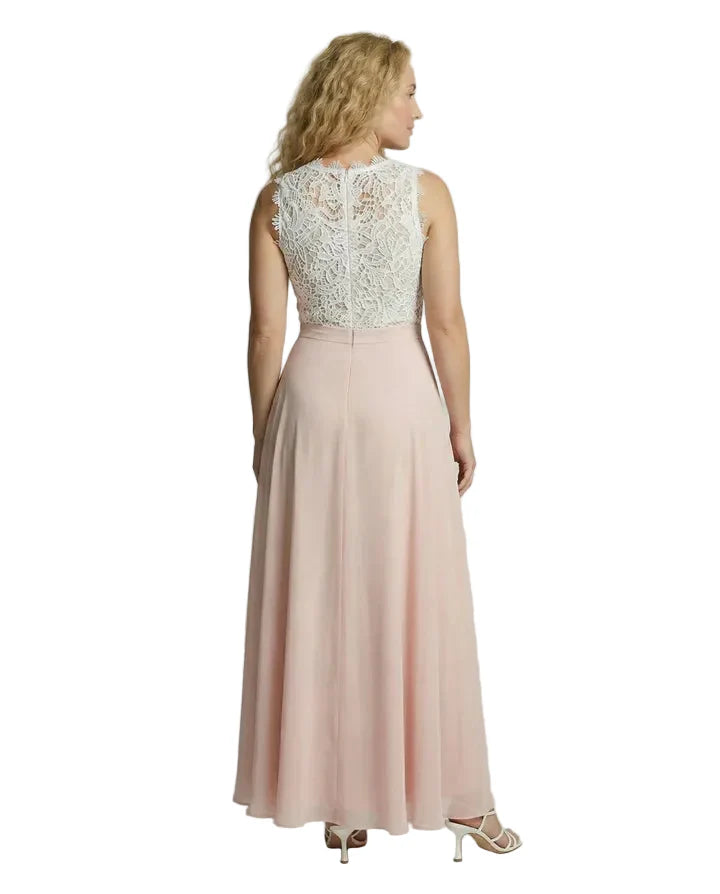 Damen Ärmelloses Maxikleid mit Spitzenoberteil und langem Rock-Maxi Dress-Alpenkind