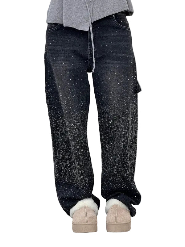 Damen Baggy Jeans – Urbaner Style & Kreativer Paint-Look-Women Pants-Alpenkind