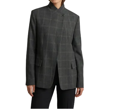 Damen Blazer mit Stehkragen und asymmetrischem Verschluss-Women Blazer-Alpenkind