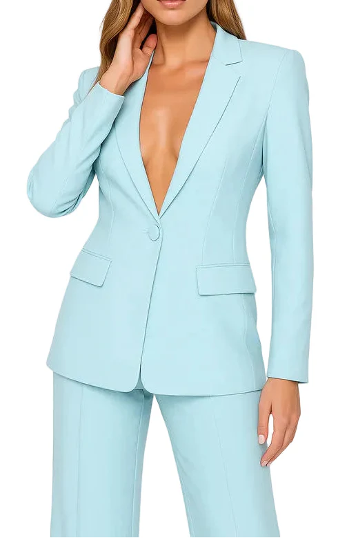 Damen Blazer und Hose Set mit Knopfverschluss-Women Set-Alpenkind