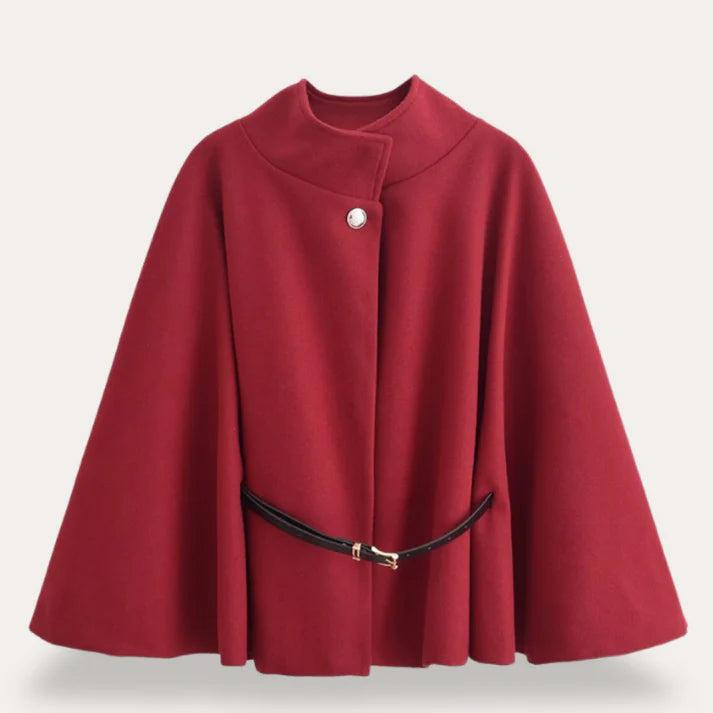 Damen Cape-Jacke mit Gürtel und Knopfverschluss-Women Outerwear-Alpenkind