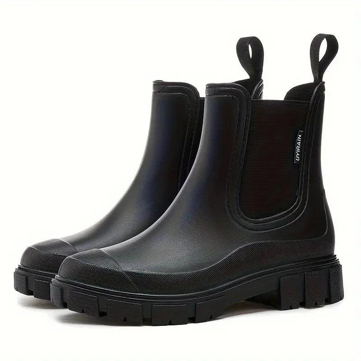 Damen Chelsea-Stiefeletten mit elastischen Seiteneinsätzen und Profilsohle-Women Footwear-Alpenkind