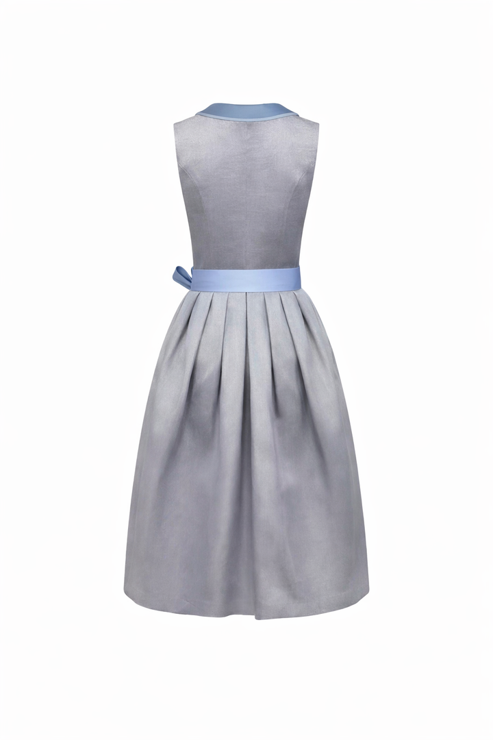 Damen Dirndl Kleid mit eckigem Ausschnitt, Schnürung und Taillenband-Dirndl for Women-Alpenkind