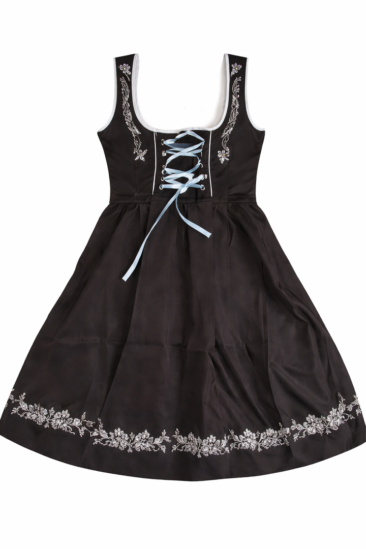 Damen Dirndl Kleid mit Stickerei, Schnürung und Schürzenband-Dirndl for Women-Alpenkind