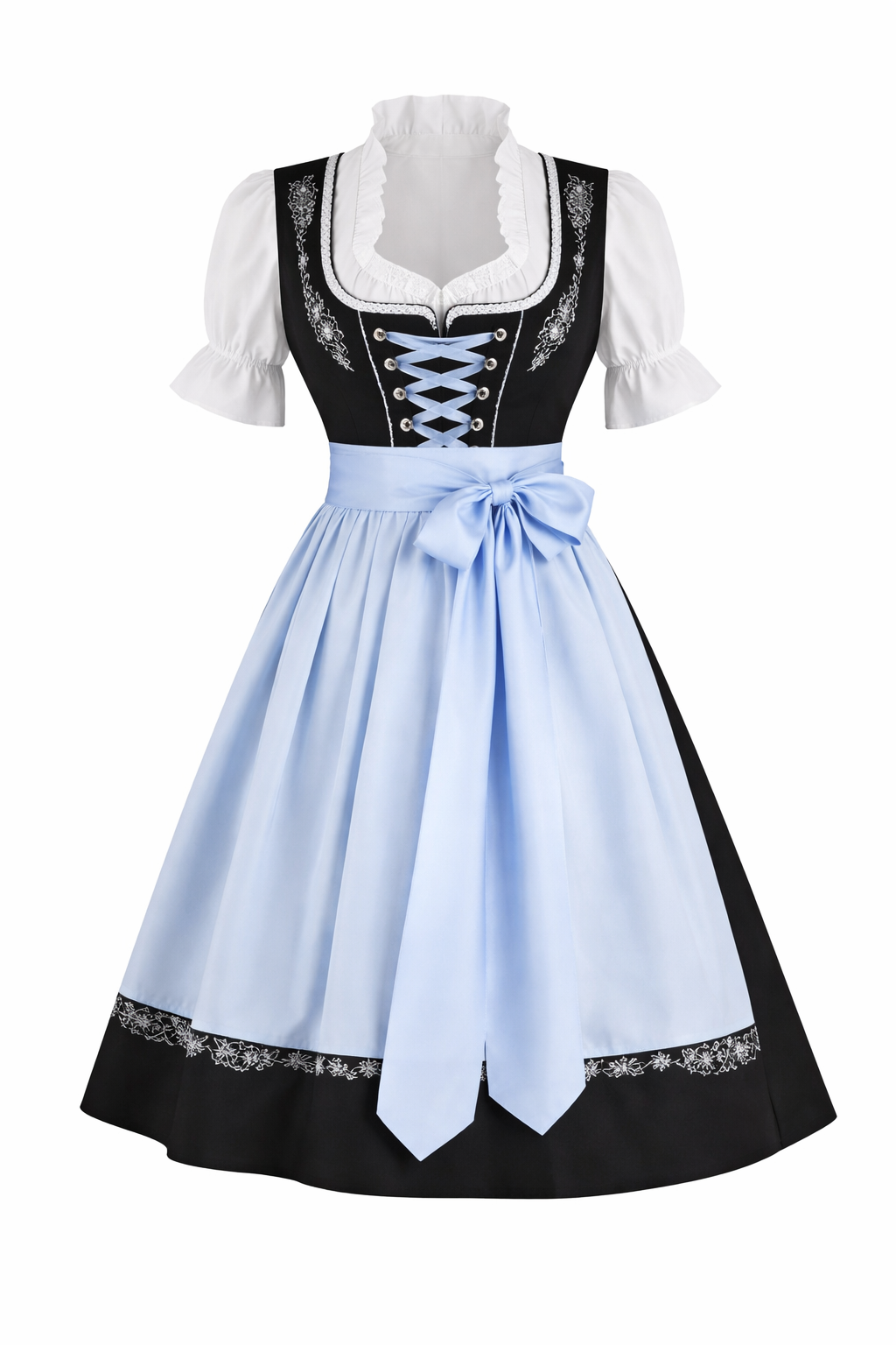 Damen Dirndl Set mit Bluse, Schnürung und Schürze-Dirndl for Women-Alpenkind
