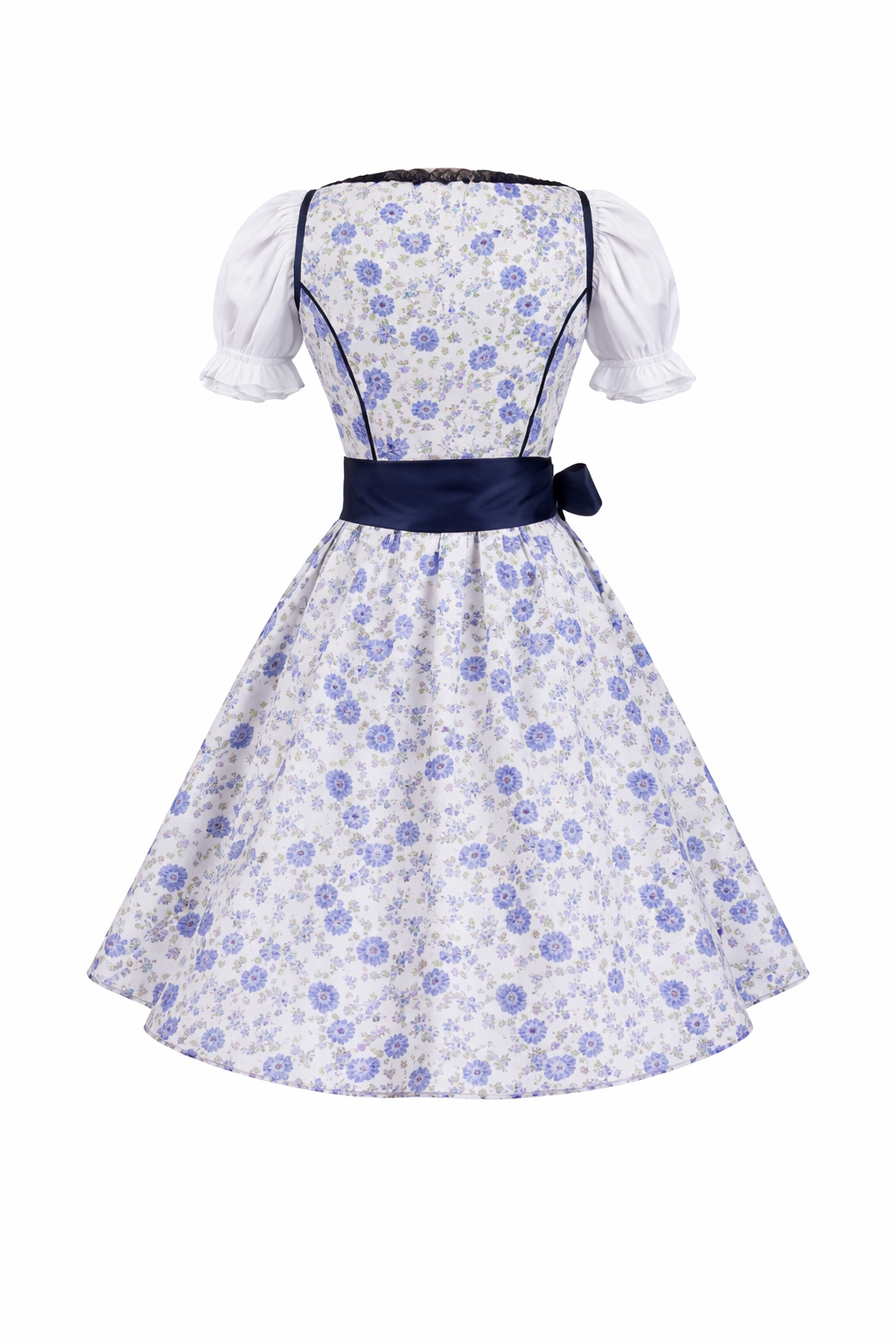 Damen Dirndl Set mit floralem Muster, Schnürfront und Schürze-Dirndl for Women-Alpenkind