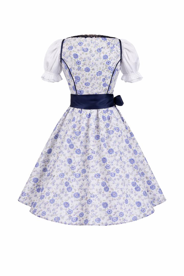 Damen Dirndl Set mit floralem Muster, Schnürfront und Schürze-Dirndl for Women-Alpenkind