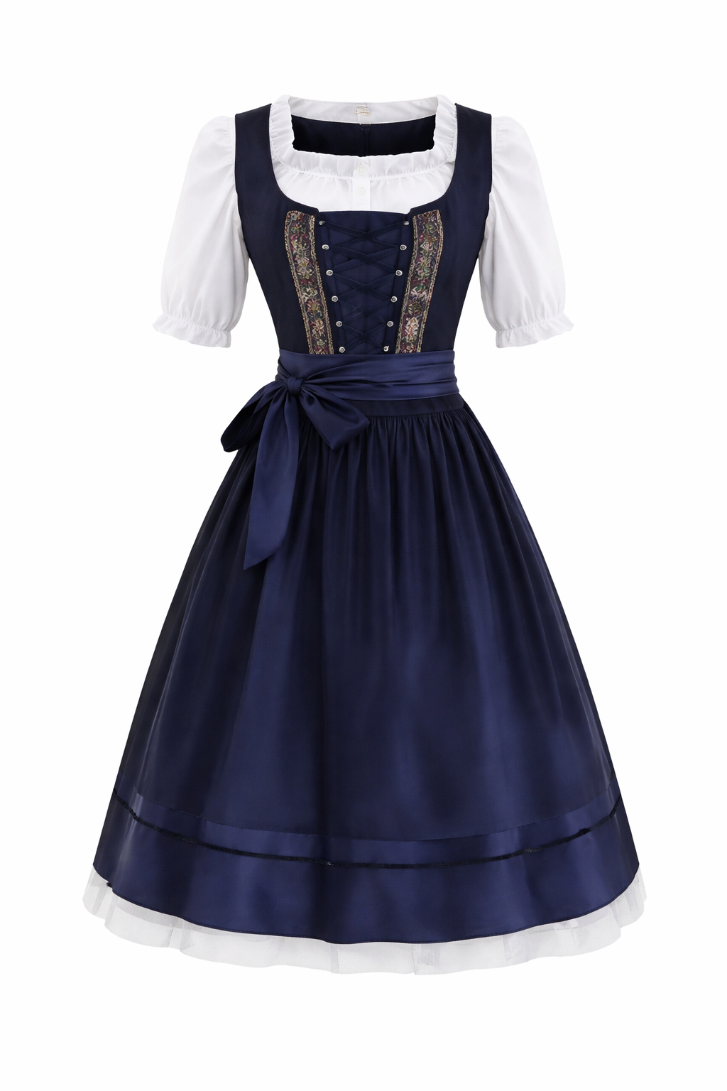 Damen Dirndlkleid-Set mit Schnürmieder, Bluse und weitem Rock-Dirndl for Women-Alpenkind