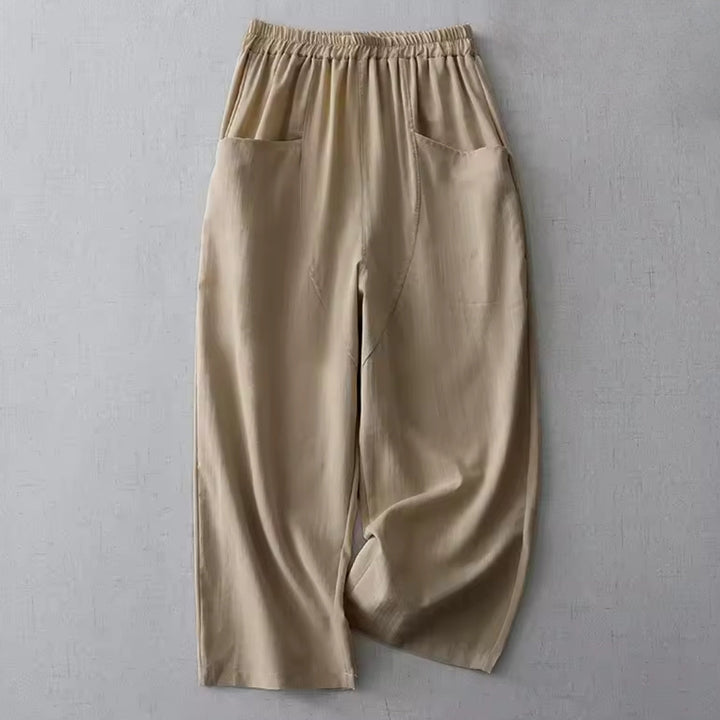 Damen Hose mit elastischem Bund und geradem Beinverlauf-Women Pants-Alpenkind