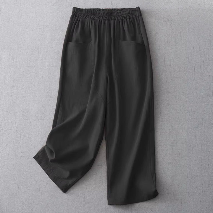 Damen Hose mit elastischem Bund und geradem Beinverlauf-Women Pants-Alpenkind
