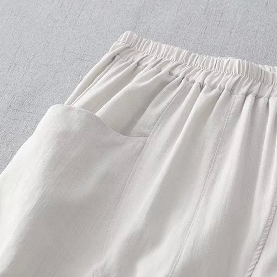 Damen Hose mit elastischem Bund und geradem Beinverlauf-Women Pants-Alpenkind