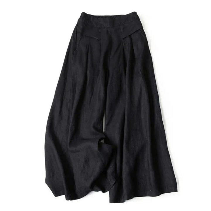 Damen Hose mit Weitem Bein und Hoher Taille-Women Pants-Alpenkind