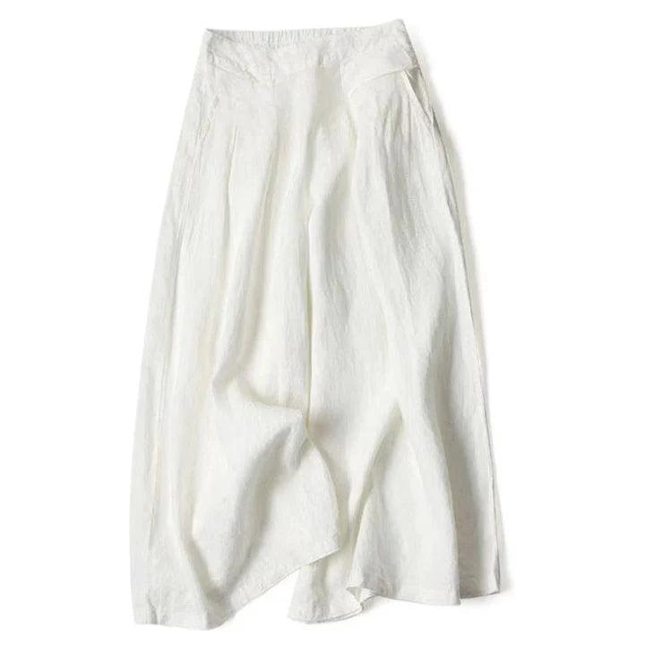 Damen Hose mit Weitem Bein und Hoher Taille-Women Pants-Alpenkind