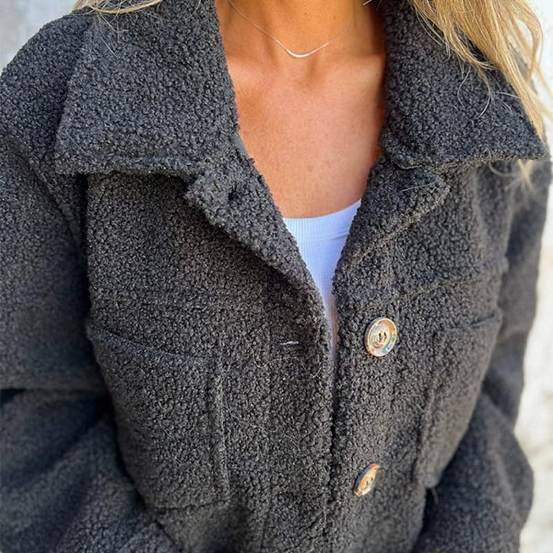 Damen Jacke mit Kragen und Knopfverschluss-Women Outerwear-Alpenkind