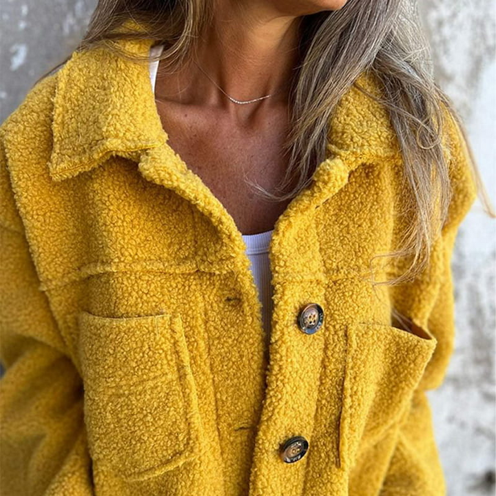 Damen Jacke mit Kragen und Knopfverschluss-Women Outerwear-Alpenkind