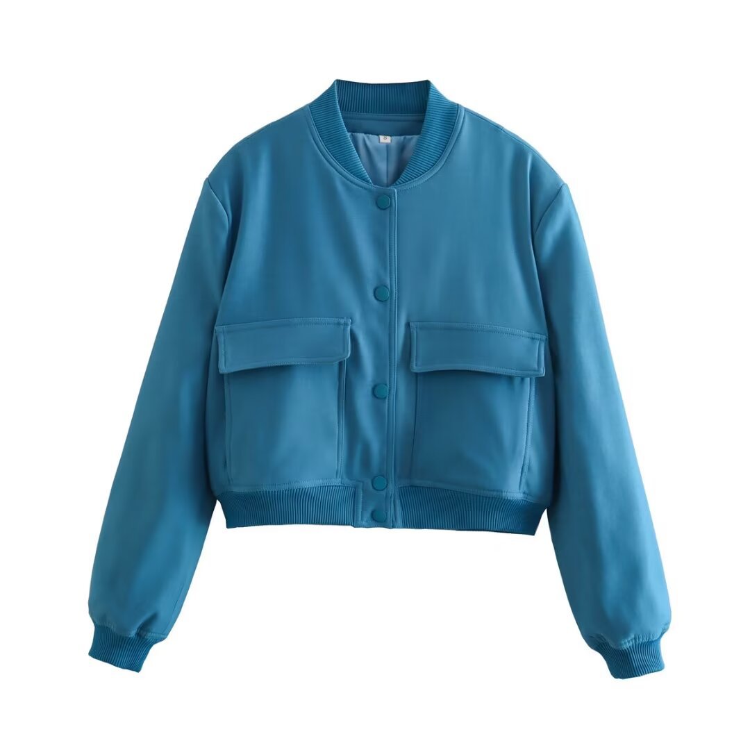 Damen Jacke mit Reißverschluss und zwei Fronttaschen