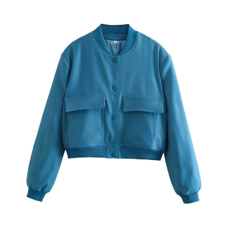 Damen Jacke mit Reißverschluss und zwei Fronttaschen