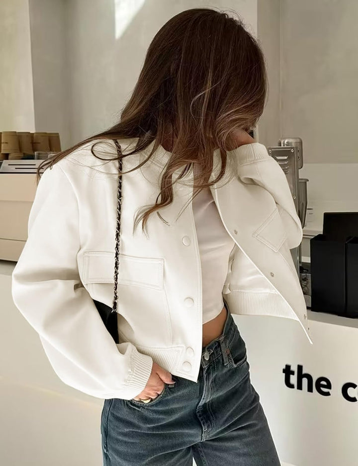 Damen Jacke mit Reißverschluss und zwei Fronttaschen