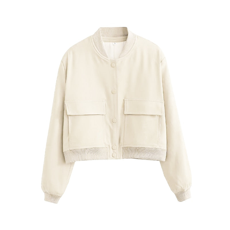 Damen Jacke mit Reißverschluss und zwei Fronttaschen