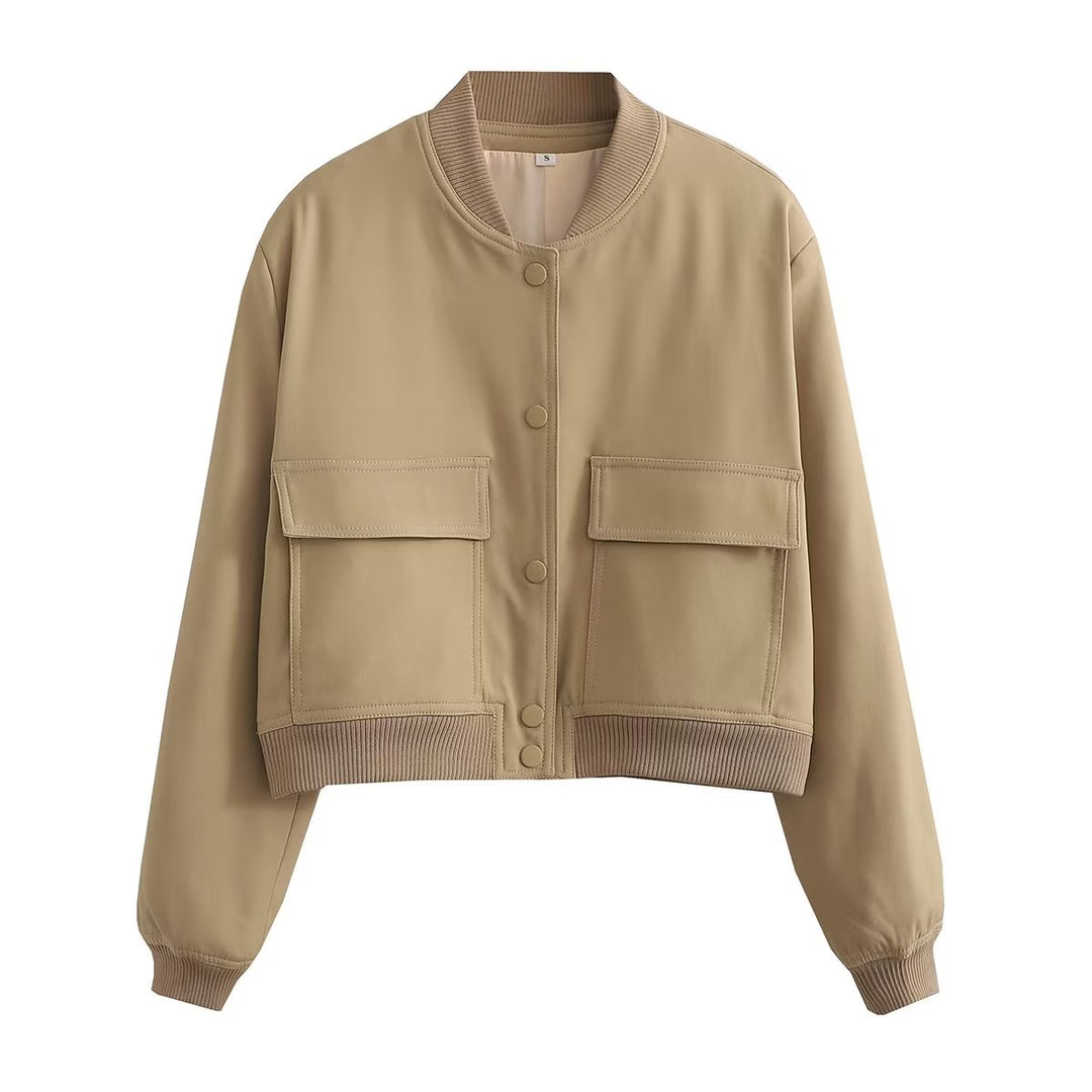 Damen Jacke mit Reißverschluss und zwei Fronttaschen