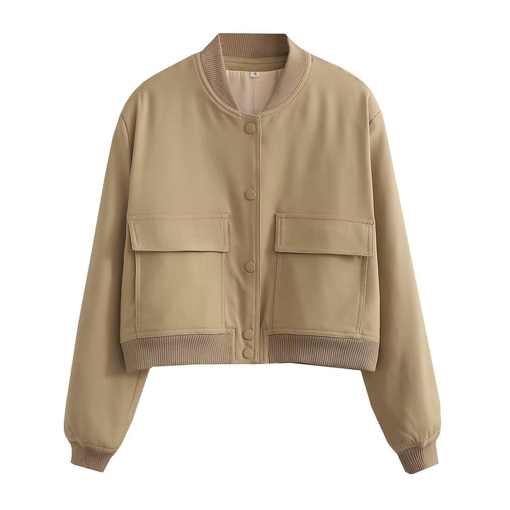 Damen Jacke mit Reißverschluss und zwei Fronttaschen