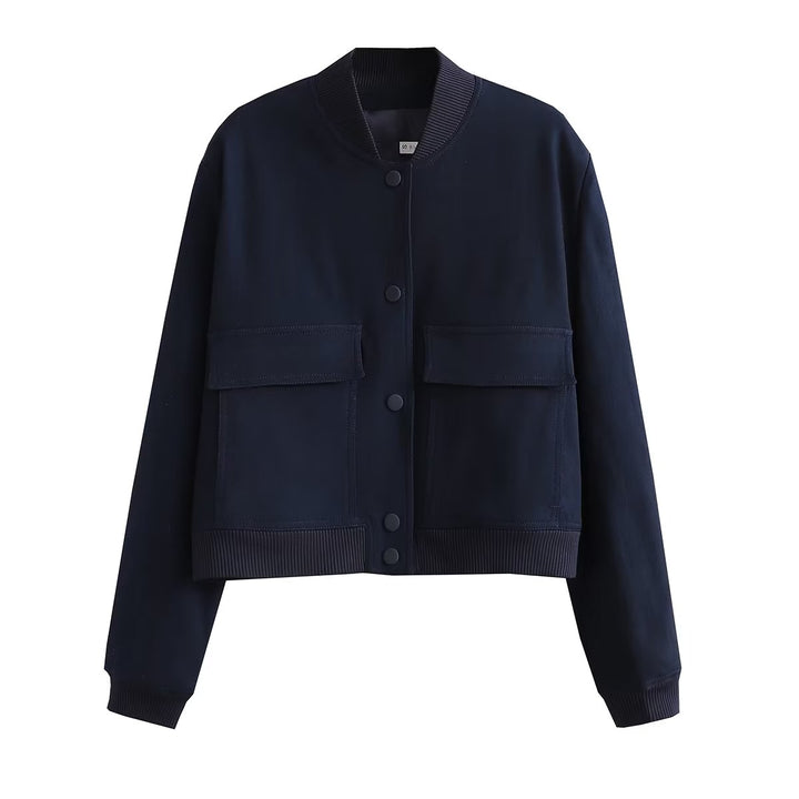 Damen Jacke mit Reißverschluss und zwei Fronttaschen