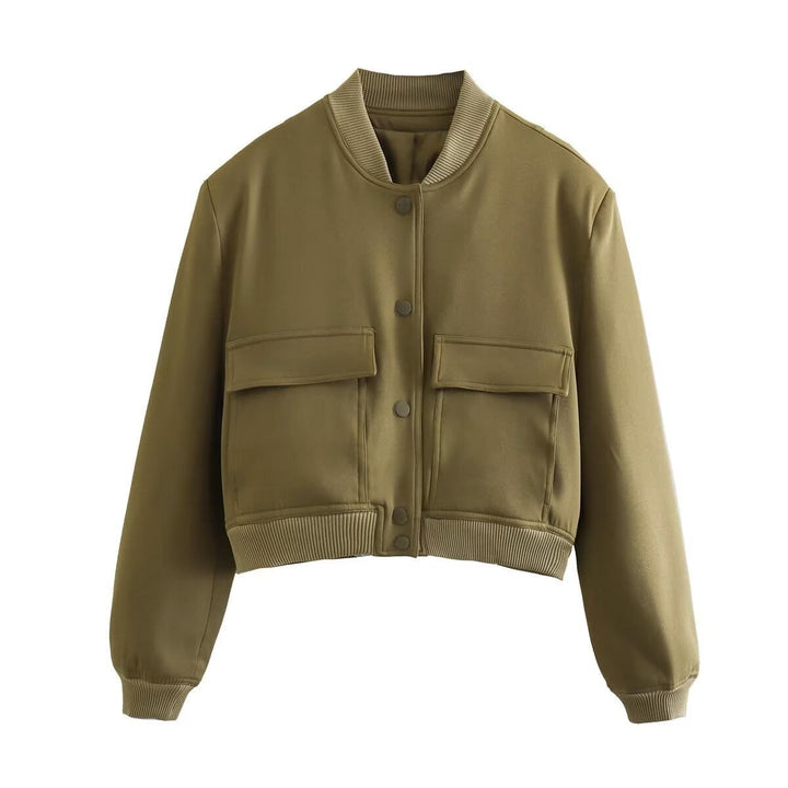 Damen Jacke mit Reißverschluss und zwei Fronttaschen