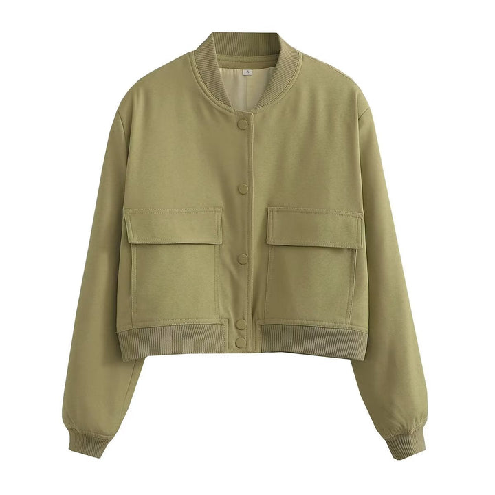 Damen Jacke mit Reißverschluss und zwei Fronttaschen