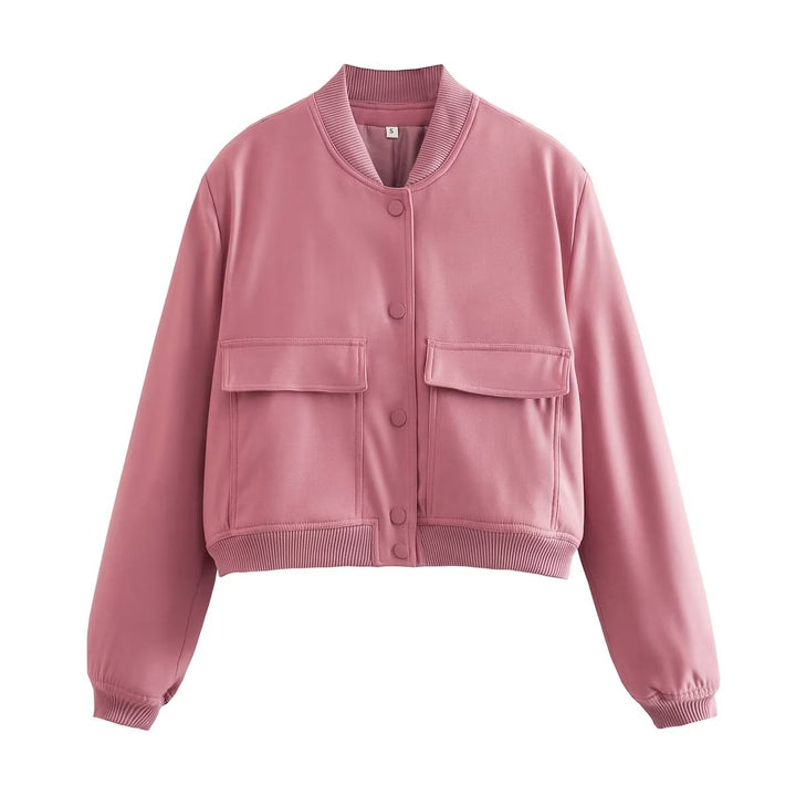 Damen Jacke mit Reißverschluss und zwei Fronttaschen