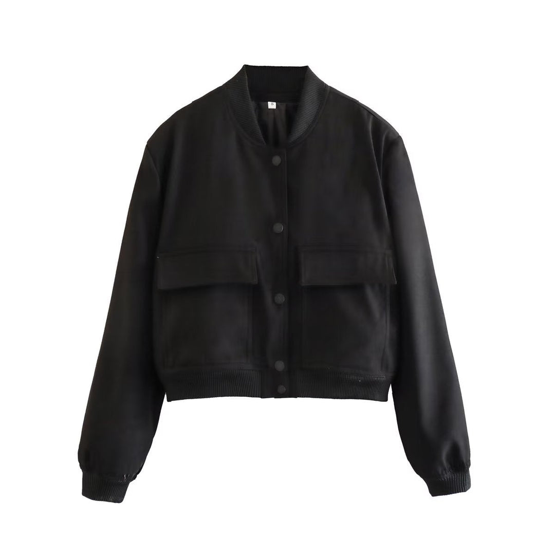Damen Jacke mit Reißverschluss und zwei Fronttaschen