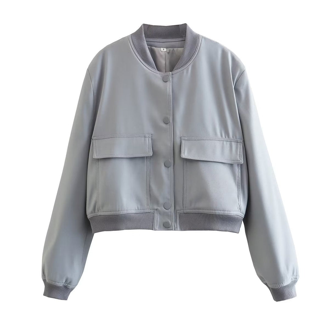 Damen Jacke mit Reißverschluss und zwei Fronttaschen