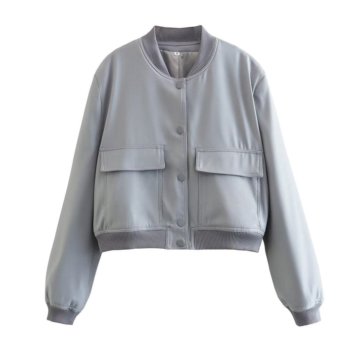 Damen Jacke mit Reißverschluss und zwei Fronttaschen
