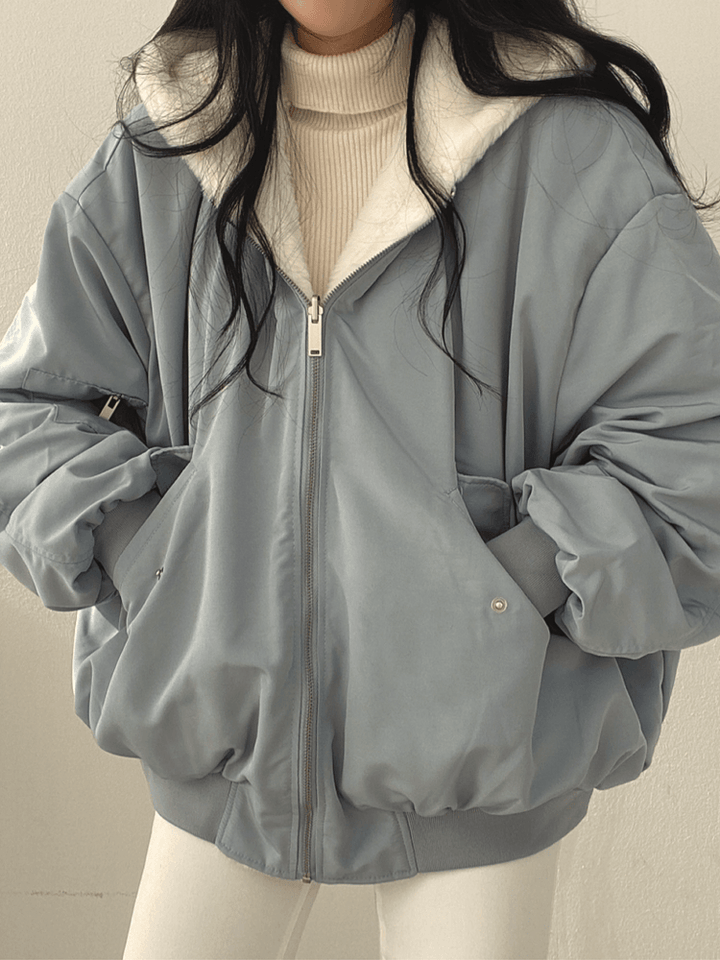 Damen Jacke mit Reißverschluss und Zwei Seitentaschen