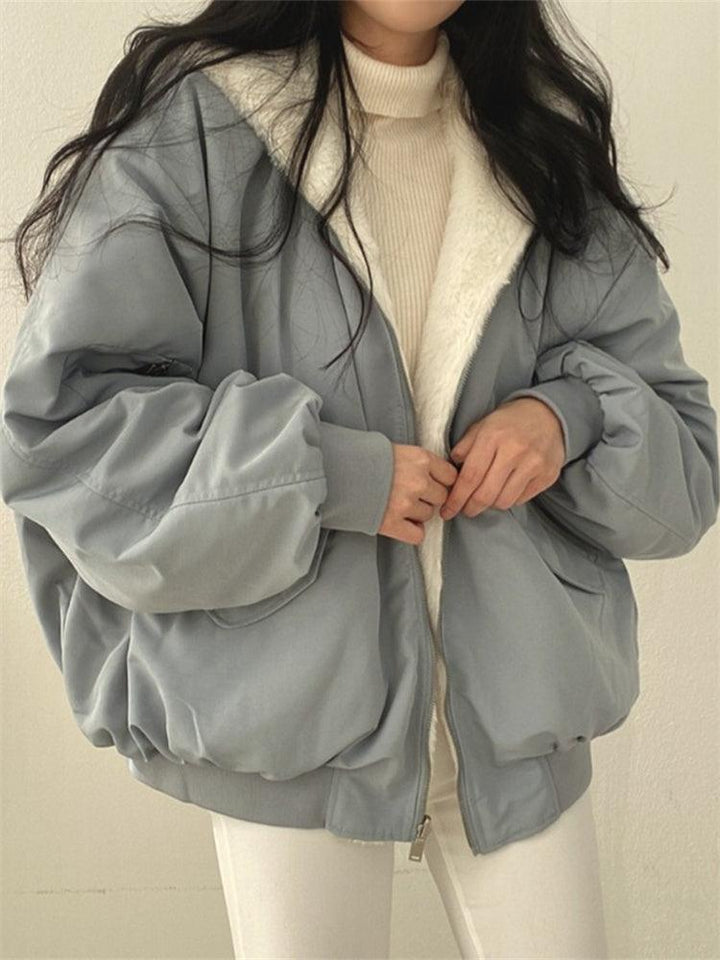 Damen Jacke mit Reißverschluss und Zwei Seitentaschen