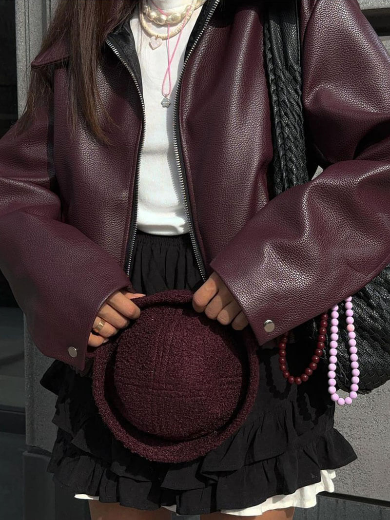 Damen-Jacke mit Reißverschluss vorne und Reverskragen