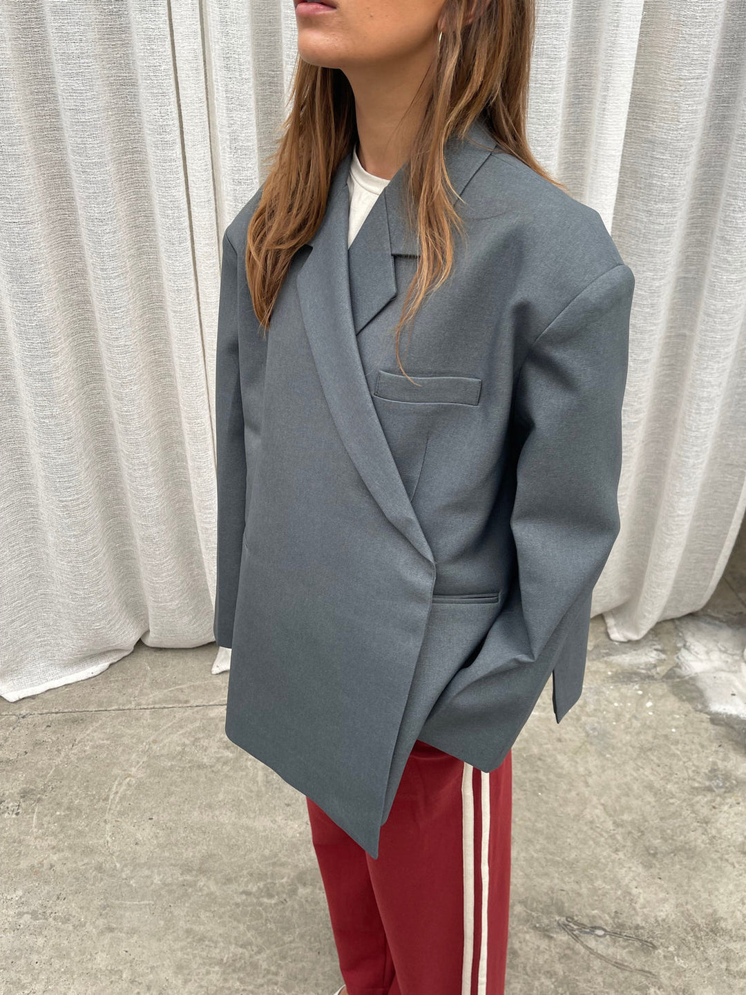 Damen Jacke mit Reverskragen und Einknopfverschluss
