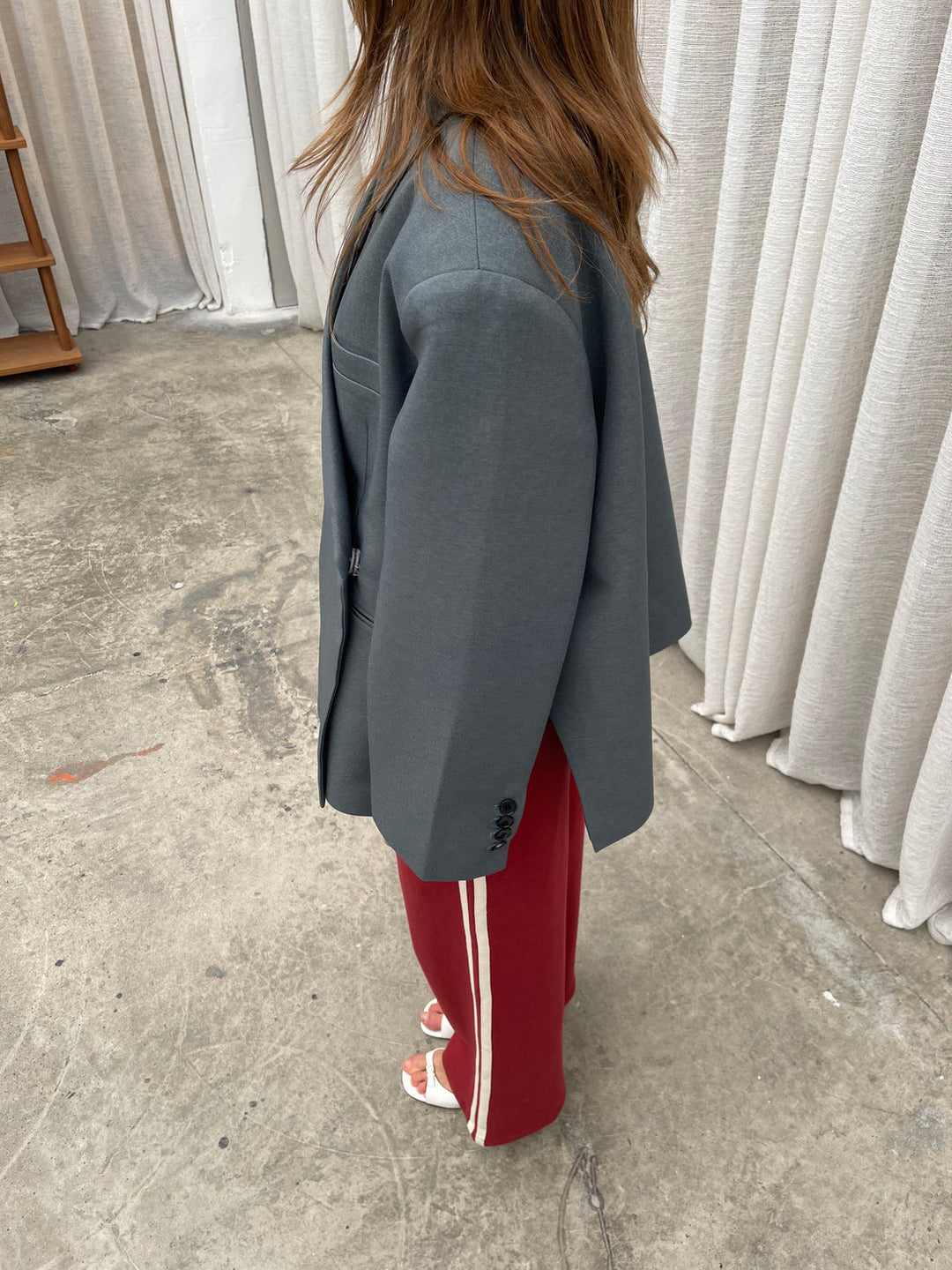 Damen Jacke mit Reverskragen und Einknopfverschluss