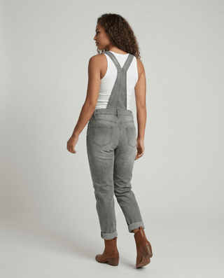 Damen Jeans-Latzhose mit Brusttasche und verstellbaren Trägern-Jumpsuit-Alpenkind