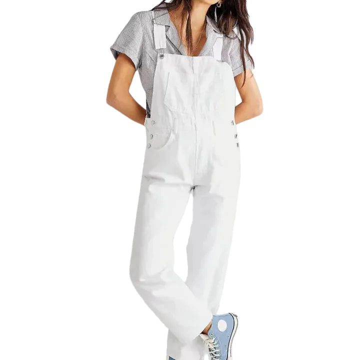 Damen-Jeansoverall mit verstellbaren Trägern-Jumpsuit-Alpenkind