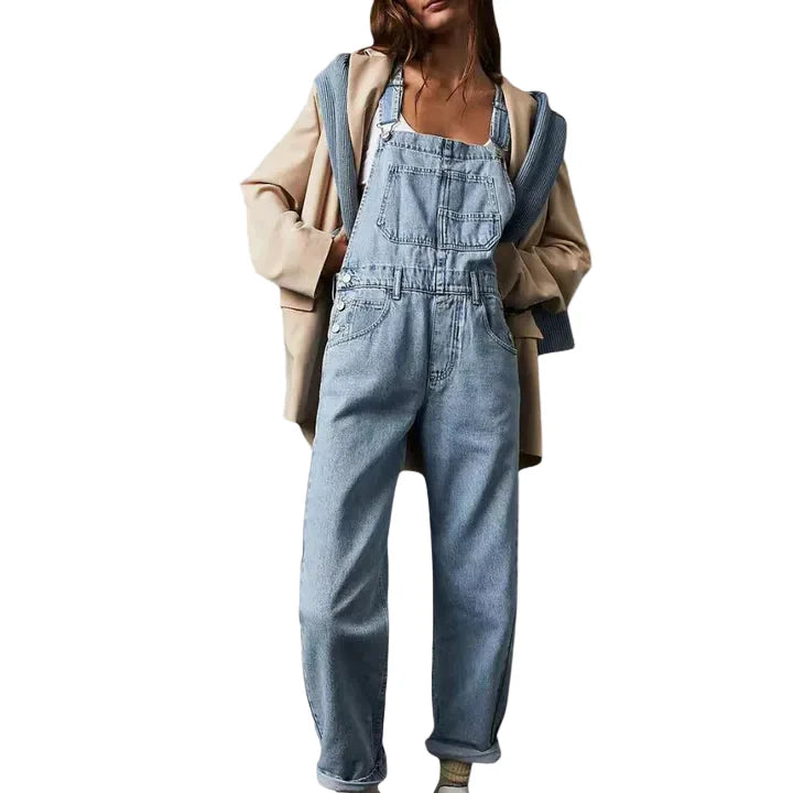 Damen-Jeansoverall mit verstellbaren Trägern-Jumpsuit-Alpenkind