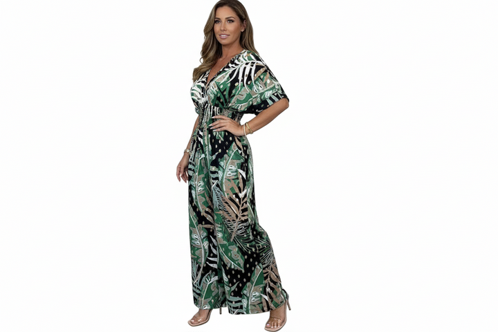 Damen Jumpsuit mit Print und weitem Bein-Jump suit-Alpenkind
