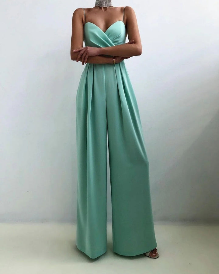 Jumpsuit mit Wickeloberteil – Weit Geschnittenes Bein für Damen bei Hochzeiten