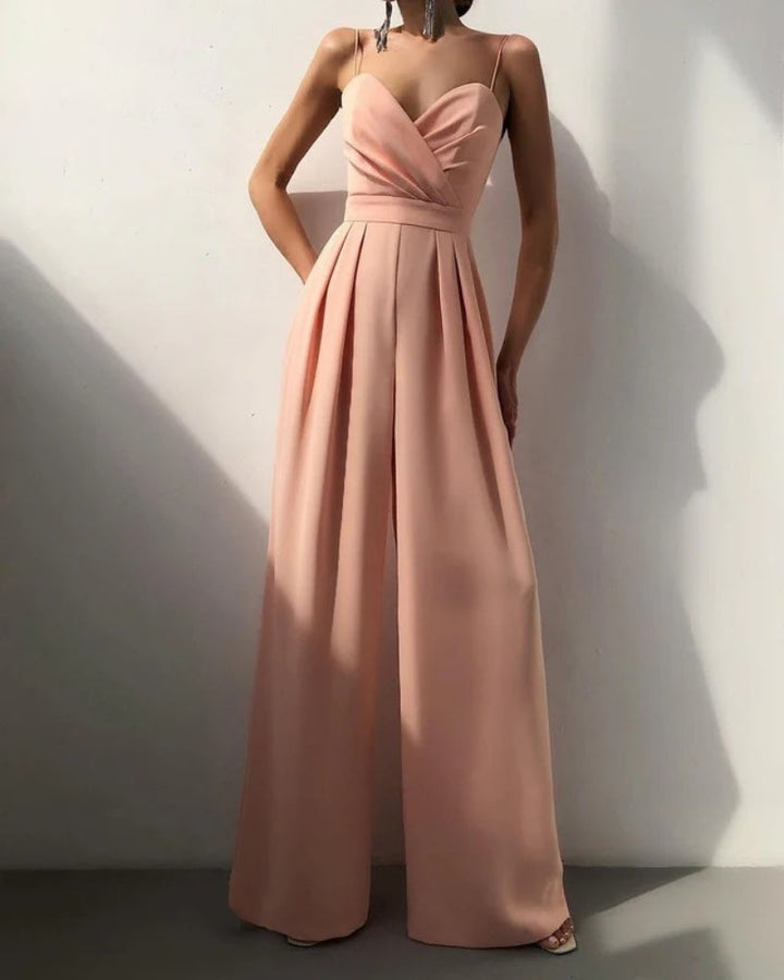 Jumpsuit mit Wickeloberteil – Weit Geschnittenes Bein für Damen bei Hochzeiten
