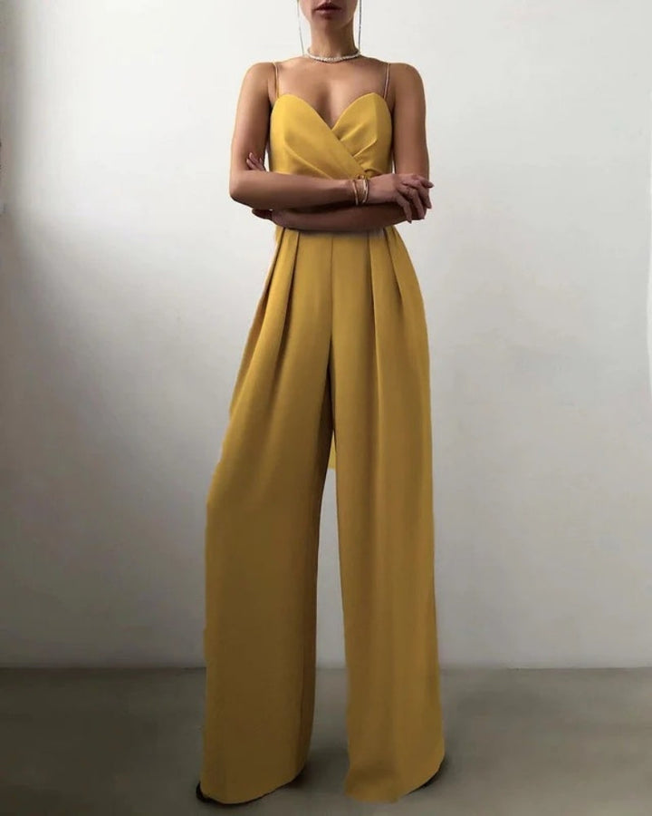 Jumpsuit mit Wickeloberteil – Weit Geschnittenes Bein für Damen bei Hochzeiten